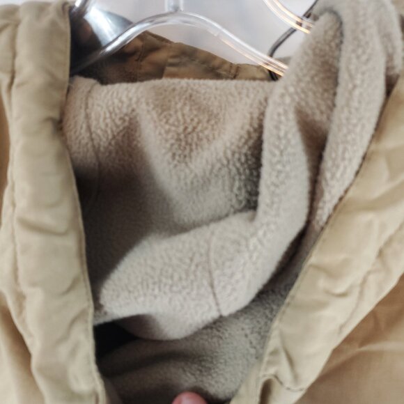 Dockers Tan Khaki Fleece Interior Hooded Lng Slv Zipper Closure Mens Jacket XL - Picture 14 of 16